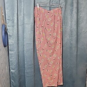 Pink Maxi Pencil Pajama Pants for Resort Relaxation - Size 2X